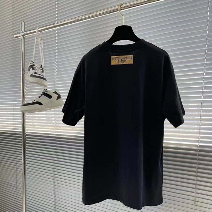 Louis Vuitton LV Women Bead-Embroidered Cotton T-Shirt Show Fit Embroidered Signature