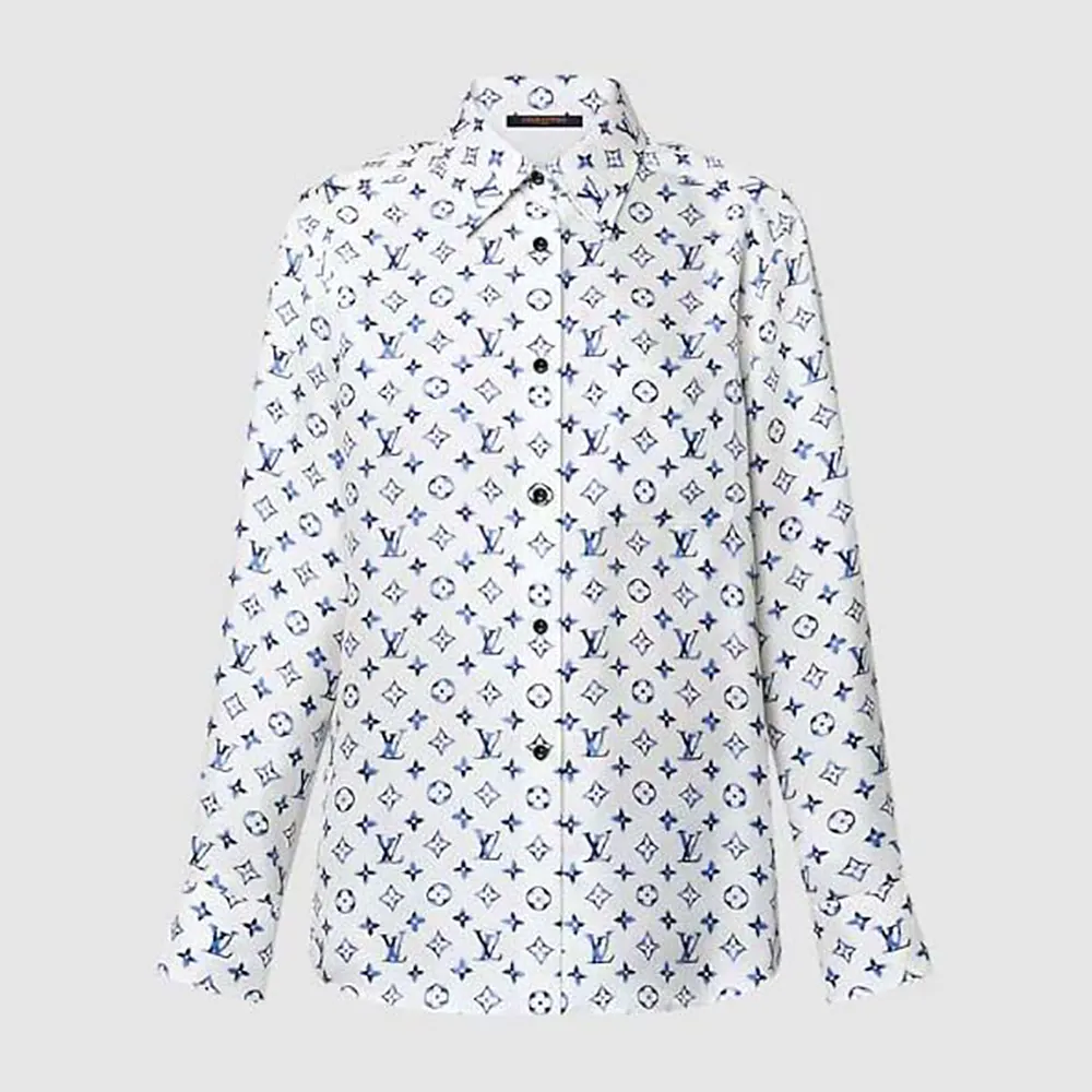 Louis Vuitton LV Women Aquarelle Monogram Silk Shirt 1AHGW8