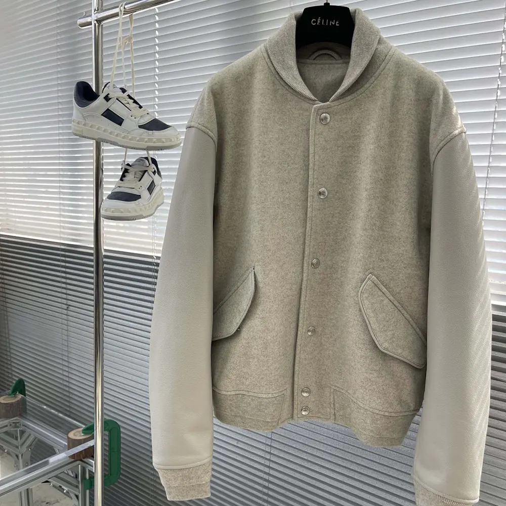 Dior Men Jacket Ecru Cowhide Leather 483L428A0700