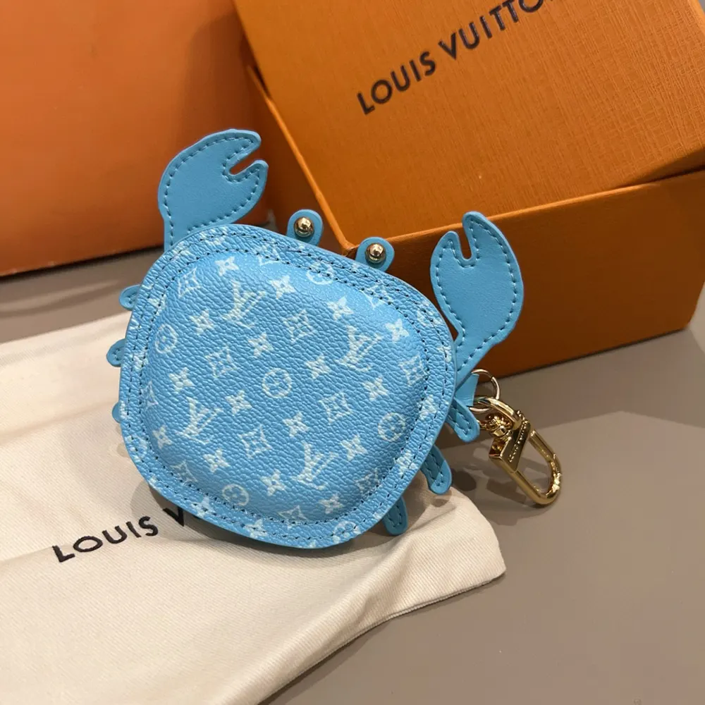 Louis Vuitton LV Women LV Crab Bag Charm-Sky Blue M02525