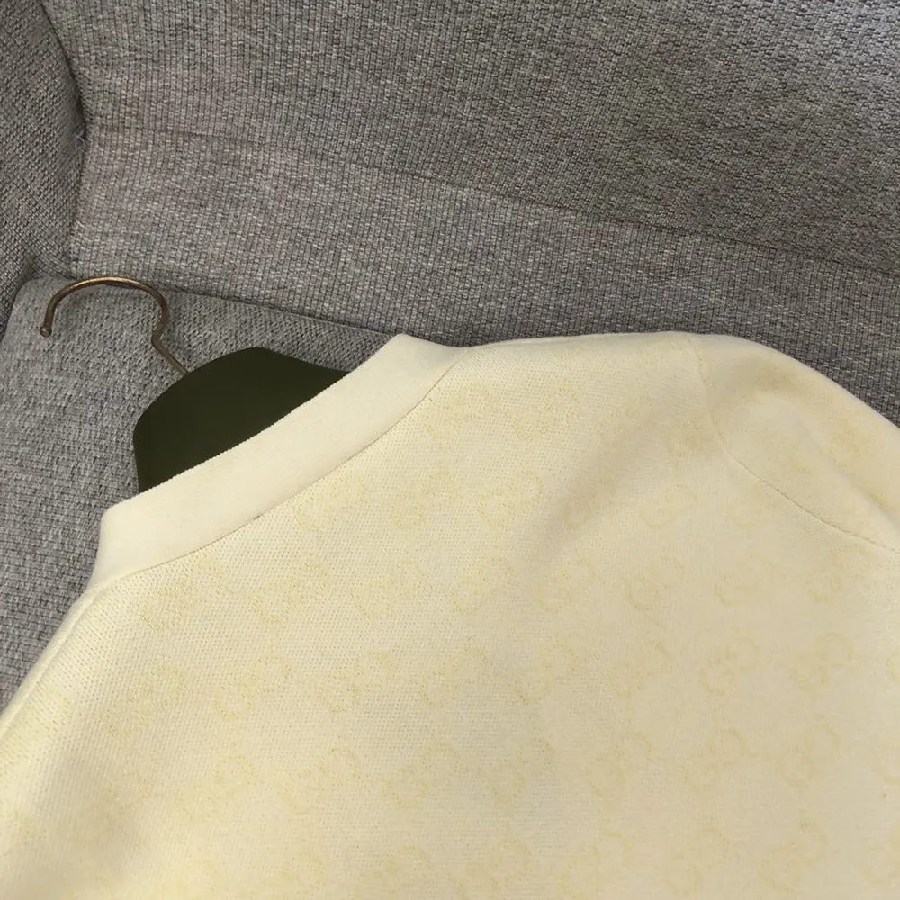 Gucci Women Fine Cotton GG Jacquard Cardigan-Yellow 818735XKEOH