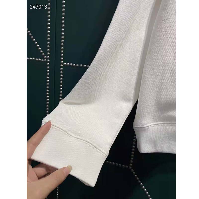 Gucci GG Men Strawberry Gucci Cotton Sweatshirt Fixed Hood Oversize Fit