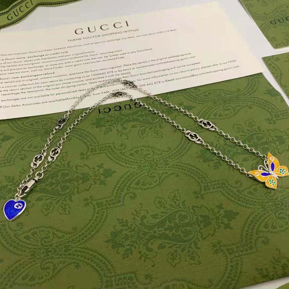 Gucci Women Butterfly Pendant Necklace