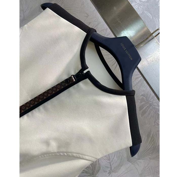 Louis Vuitton Women LV Fitted Scuba Dress Eggshell Beige 1AFF99