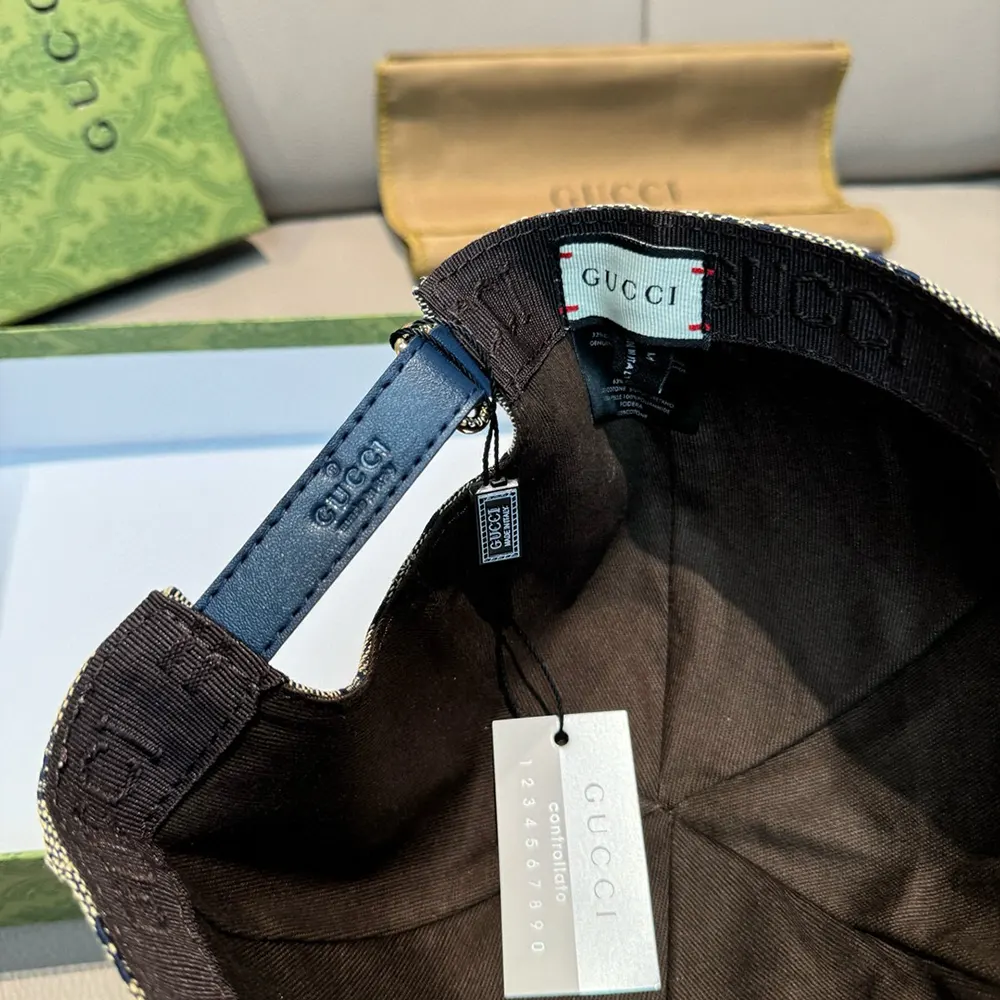 Gucci Unisex Original GG Canvas Baseball Hat with Web-Black 200035KQWBG1060