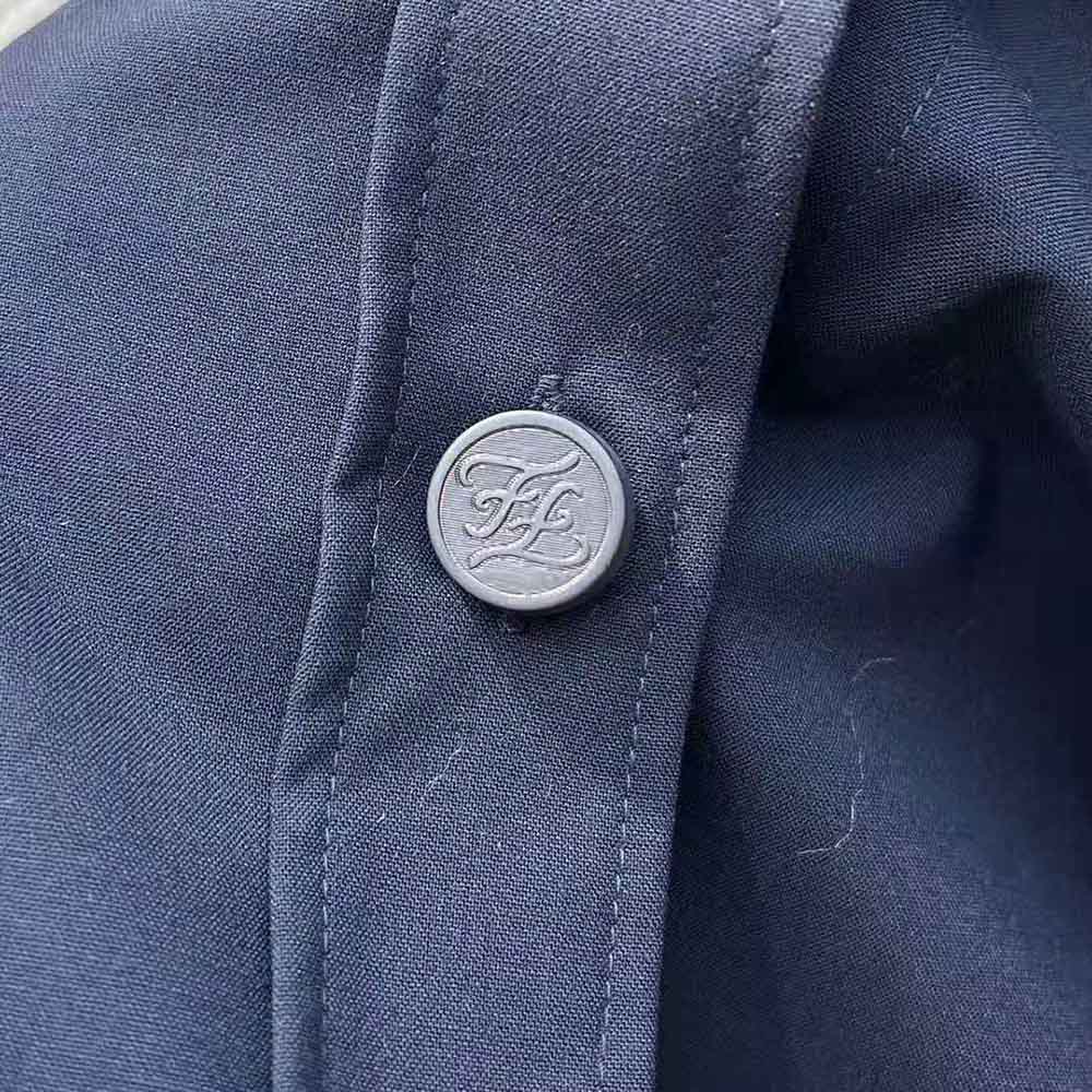 Fendi Women Single-Breasted Blue Wool Go-To Jacket