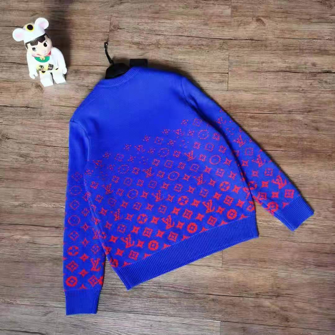 Louis Vuitton Men LVSE Monogram Degrade Crewneck Cotton Gradient Monogram Blue