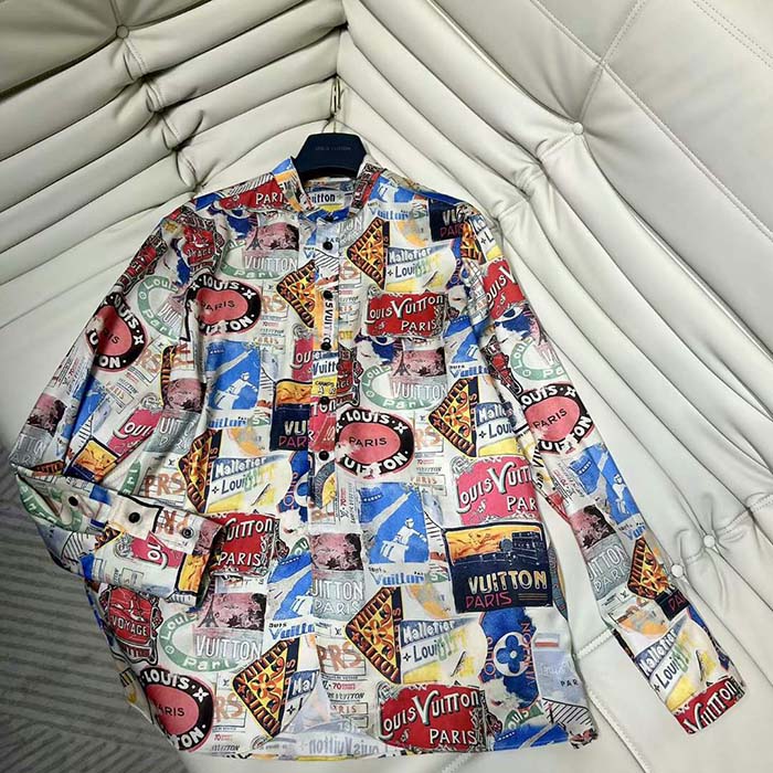 Louis Vuitton Women LV Flight Mode Elysee Palace Silk Shirt Ivory 1AFKYS