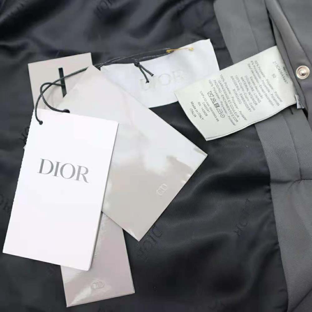 Dior Men Christian Dior Atelier Teddy Blouson Gray Technical Faille