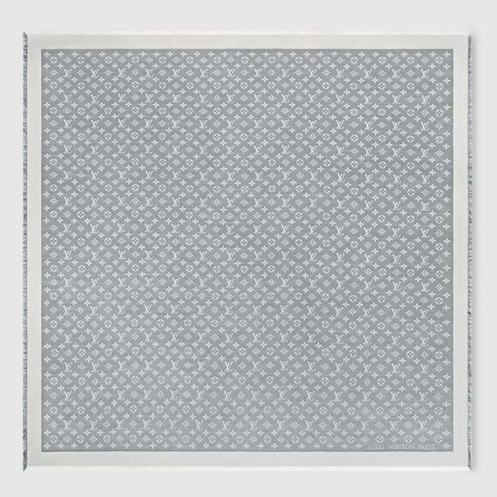 Louis Vuitton Unisex Monogram Denim Shawl-Grey M70804