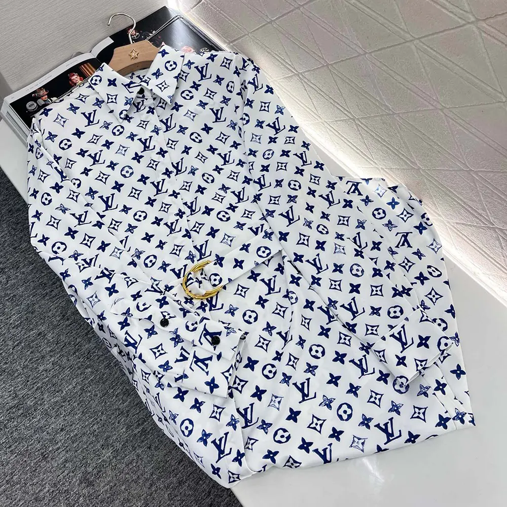 Louis Vuitton LV Women Aquarelle Monogram Shirt Dress 1AHGUO