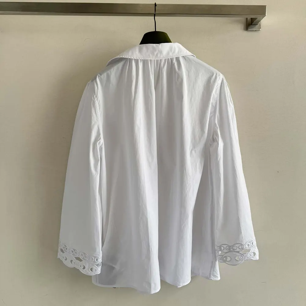 Gucci Women Cotton Poplin Shirt with Embroidery 826591ZAJP1