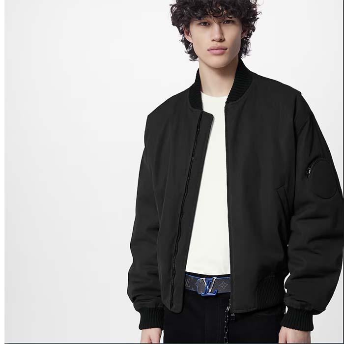 Louis Vuitton Unisex LV Line 40mm Reversible Belt Blue Monogram Eclipse Noir Coated Canvas