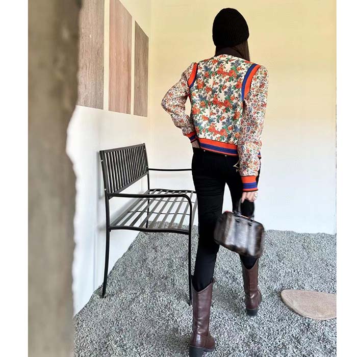 Louis Vuitton Women LV Reversible Mixed Floral Bomber Jacket Silk Multicolor Regular Fit