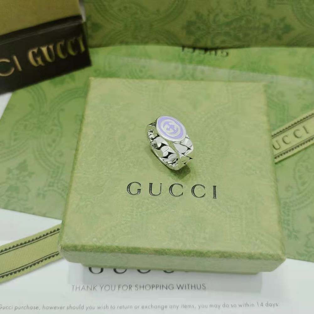 Gucci Unisex Interlocking G Enamel Ring