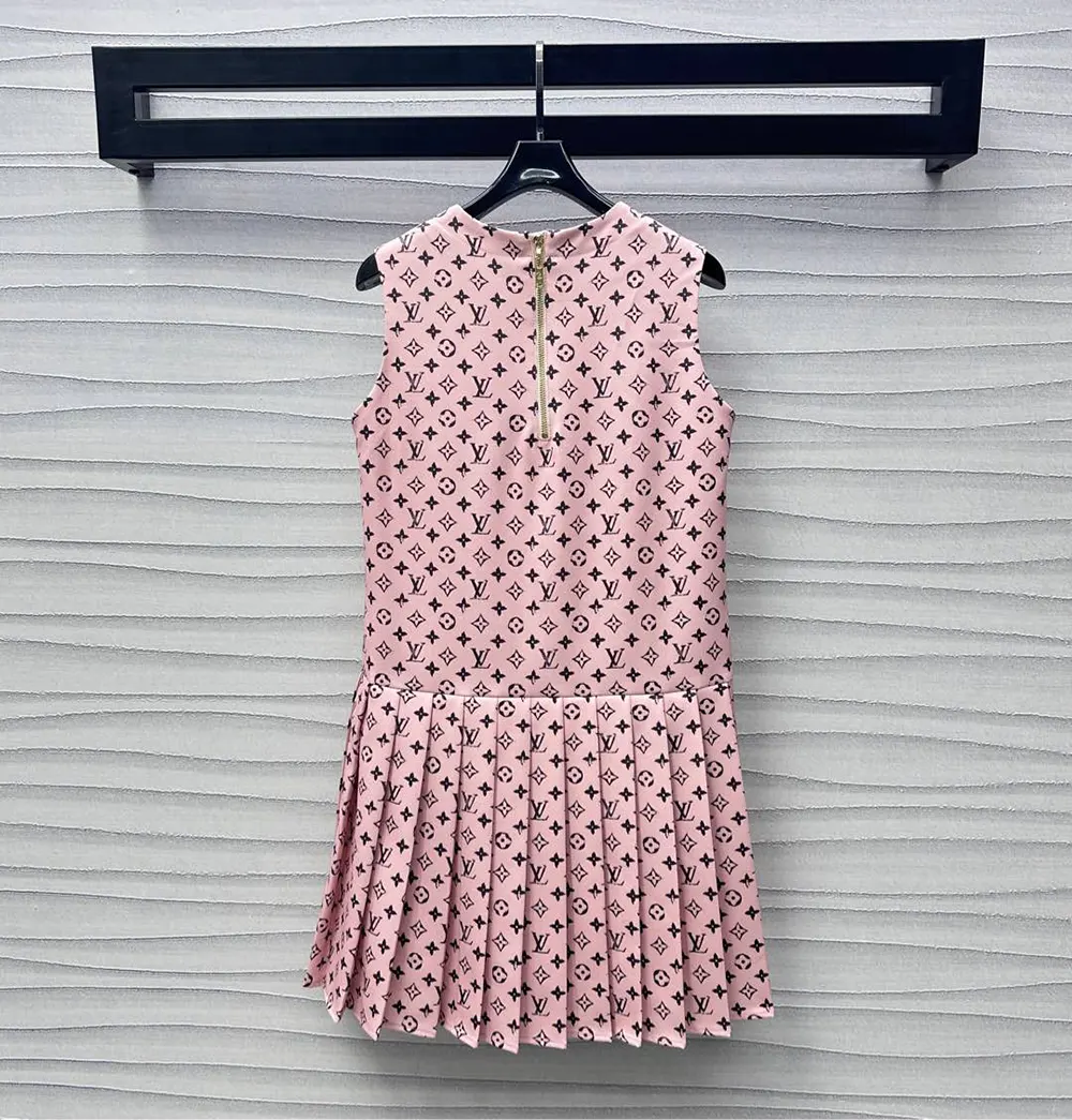 Louis Vuitton Women Washed Monogram Pleat Dress 1AIAPT