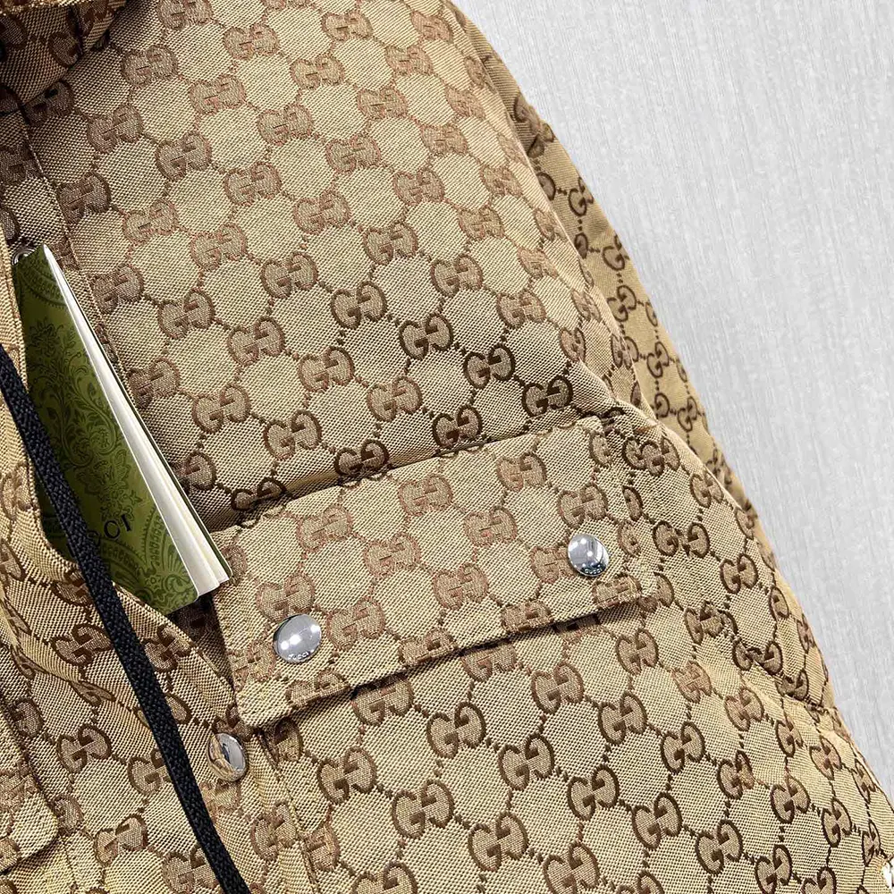 Gucci Women GG Cotton Canvas Puffer Jacket 717558Z9AAR2184