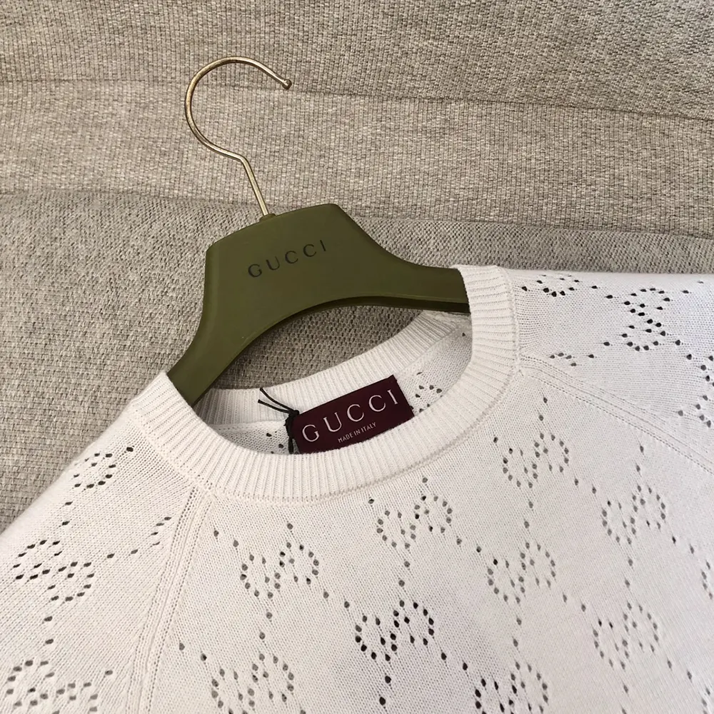 Gucci Women GG Cotton Crewneck Top-White ‎820703XKEO6