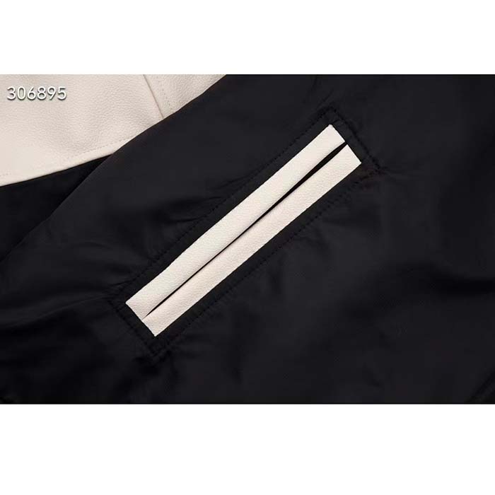 Louis Vuitton Women LV Leather And Nylon Blouson Regular Fit Embossed Vuitton Signature Calf