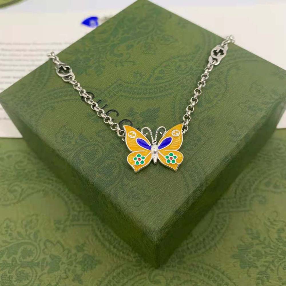 Gucci Women Butterfly Pendant Necklace