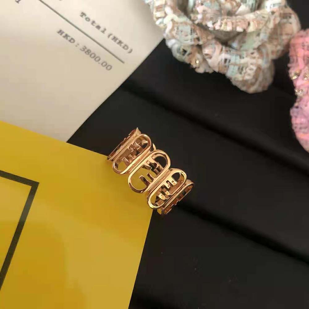 Fendi Women O’Lock Ring Gold-colored Ring