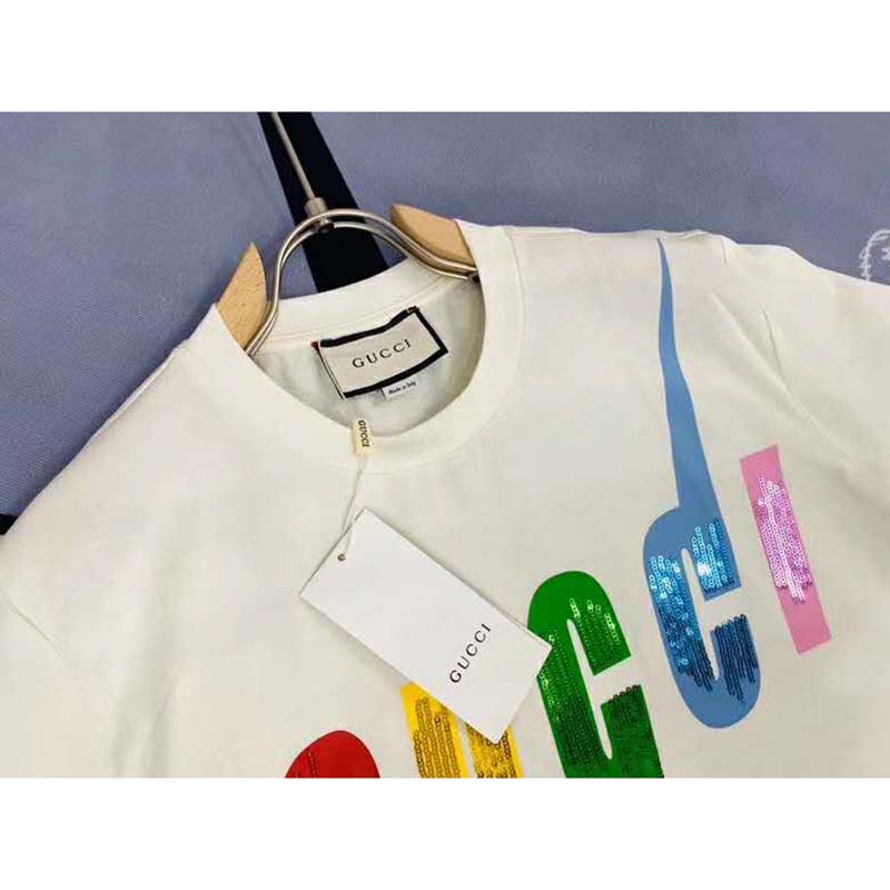 Gucci GG Women Oversize Cotton T-Shirt Gucci Blade-White