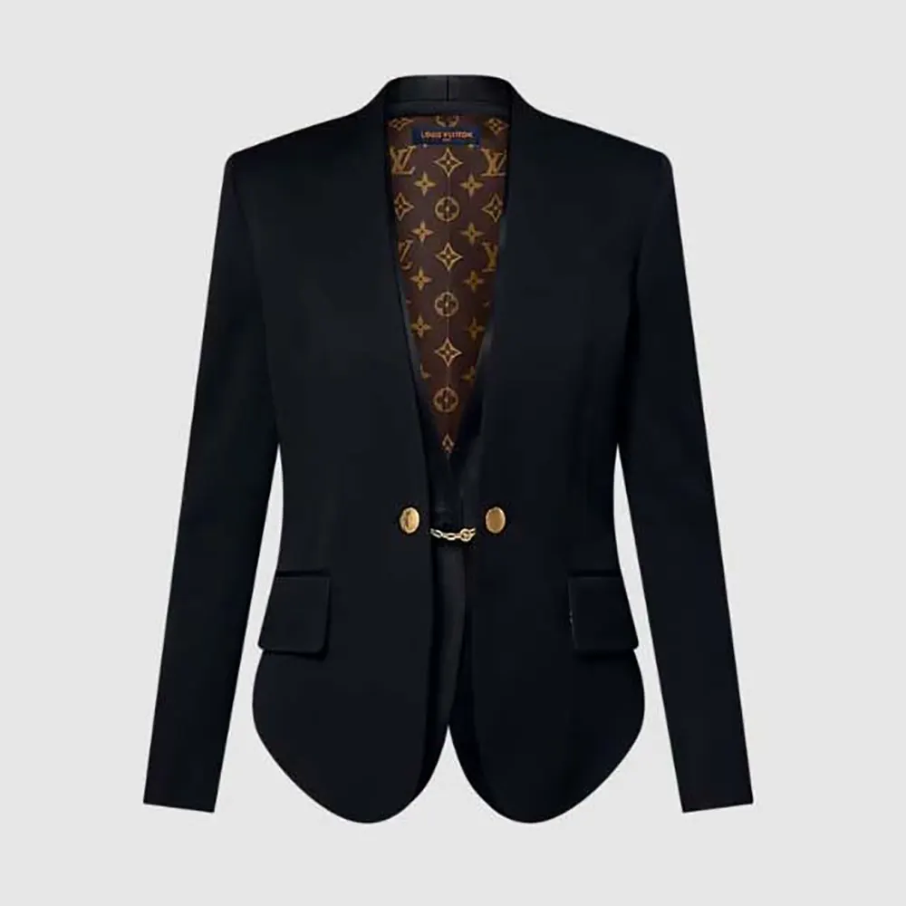 Louis Vuitton Women Collarless Chain Detail Blazer 1AGPG9