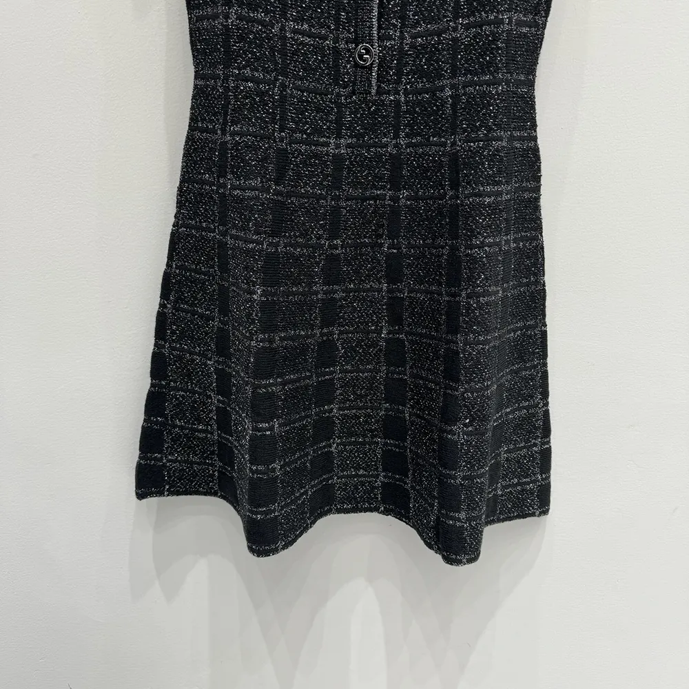 Gucci Women Wool and Lame Check Jacquard Dress 812132XKEDI1138