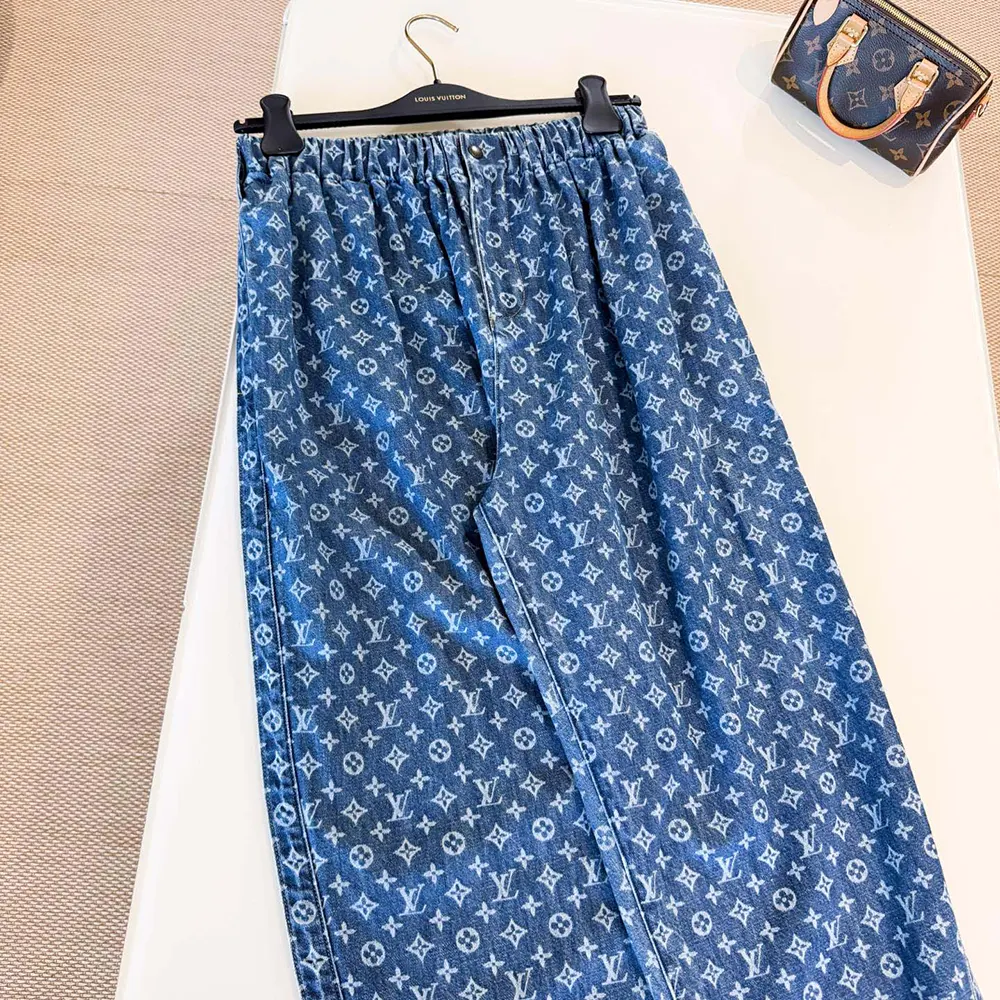 Louis Vuitton Women Monogram Denim Pants 1AI208