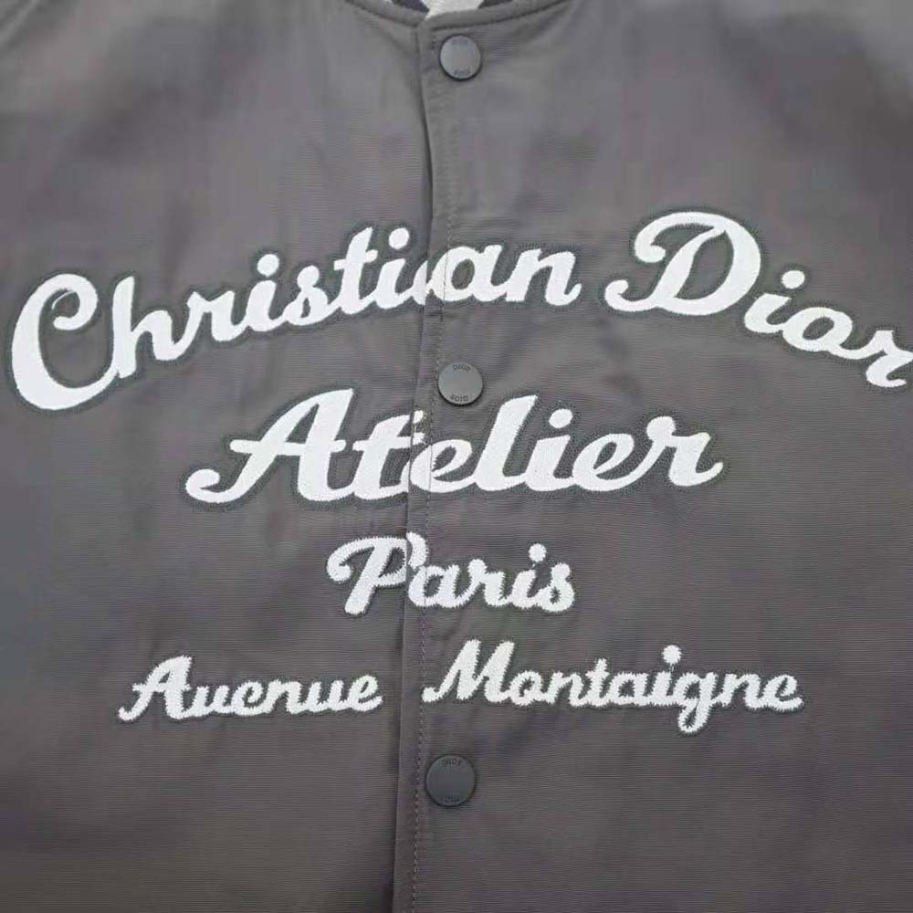 Dior Men Christian Dior Atelier Teddy Blouson Gray Technical Faille