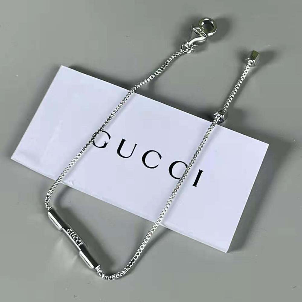 Gucci Women Link to Love Bracelet with Diamonds in White Gold