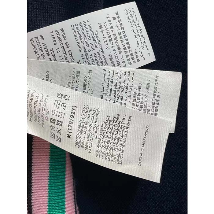 Gucci Women Fine Knit Sweater Embroidery GG Heart Round Neck