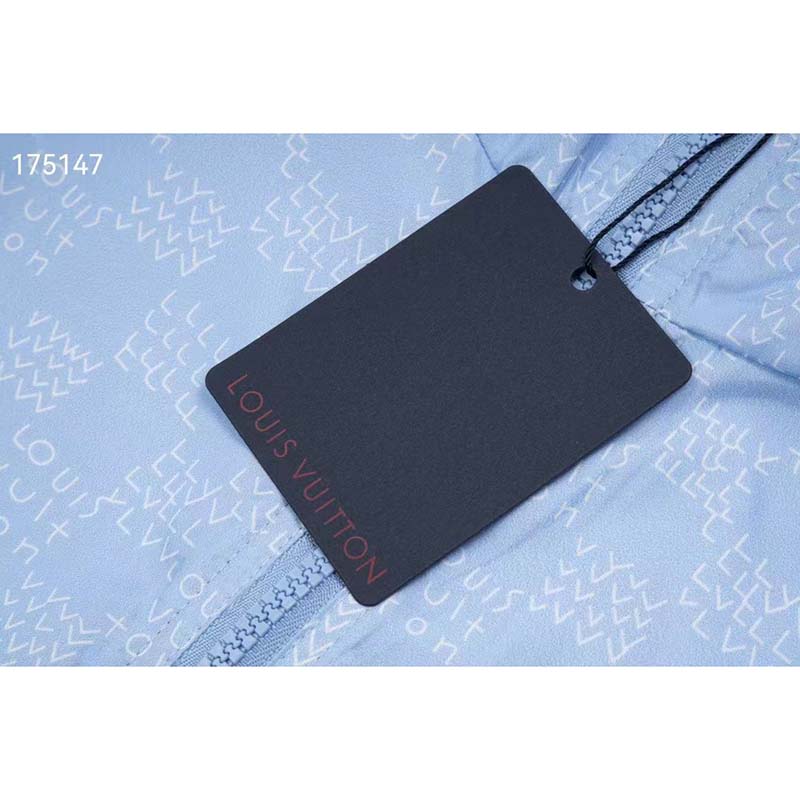 Louis Vuitton LV Women Damier Spread Windbreaker Polyester Blue Regular Fit