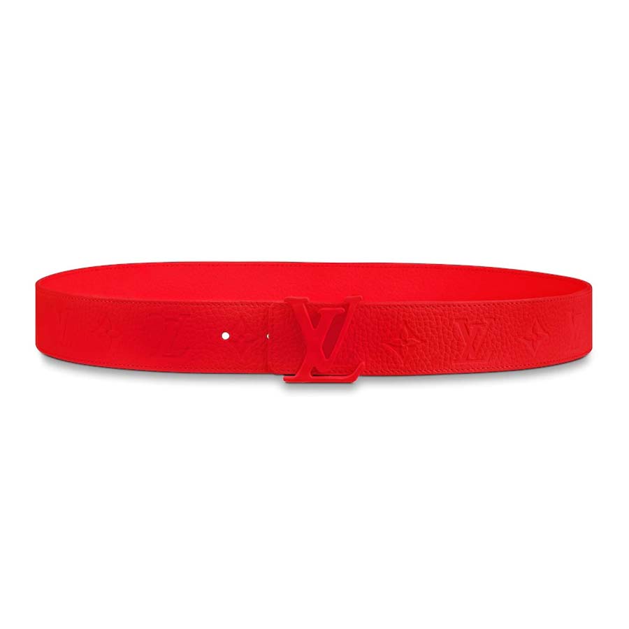 Louis Vuitton LV Unisex Ceinture LV Shape 40mm Belt in Lanière En Cuir Taurillon Embossé