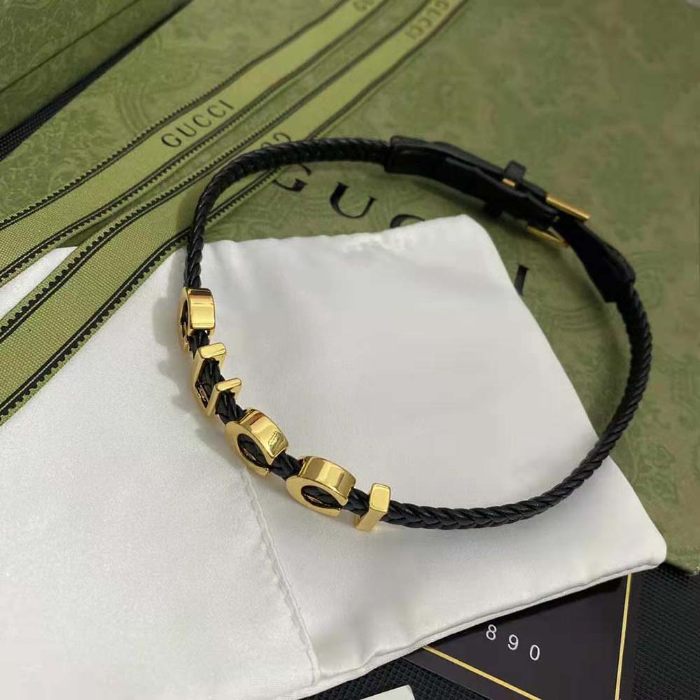 Gucci Women Leather ‘Gucci’ Bracelet