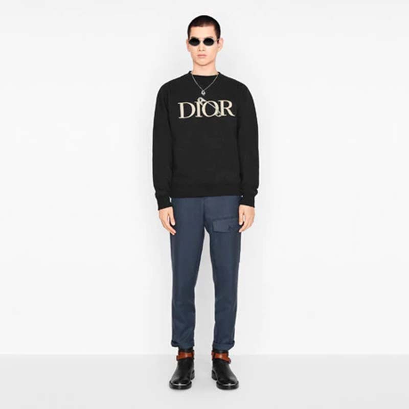 Dior Men Oversized Dior And Judy Blame Sweatshirt Cotton-Black