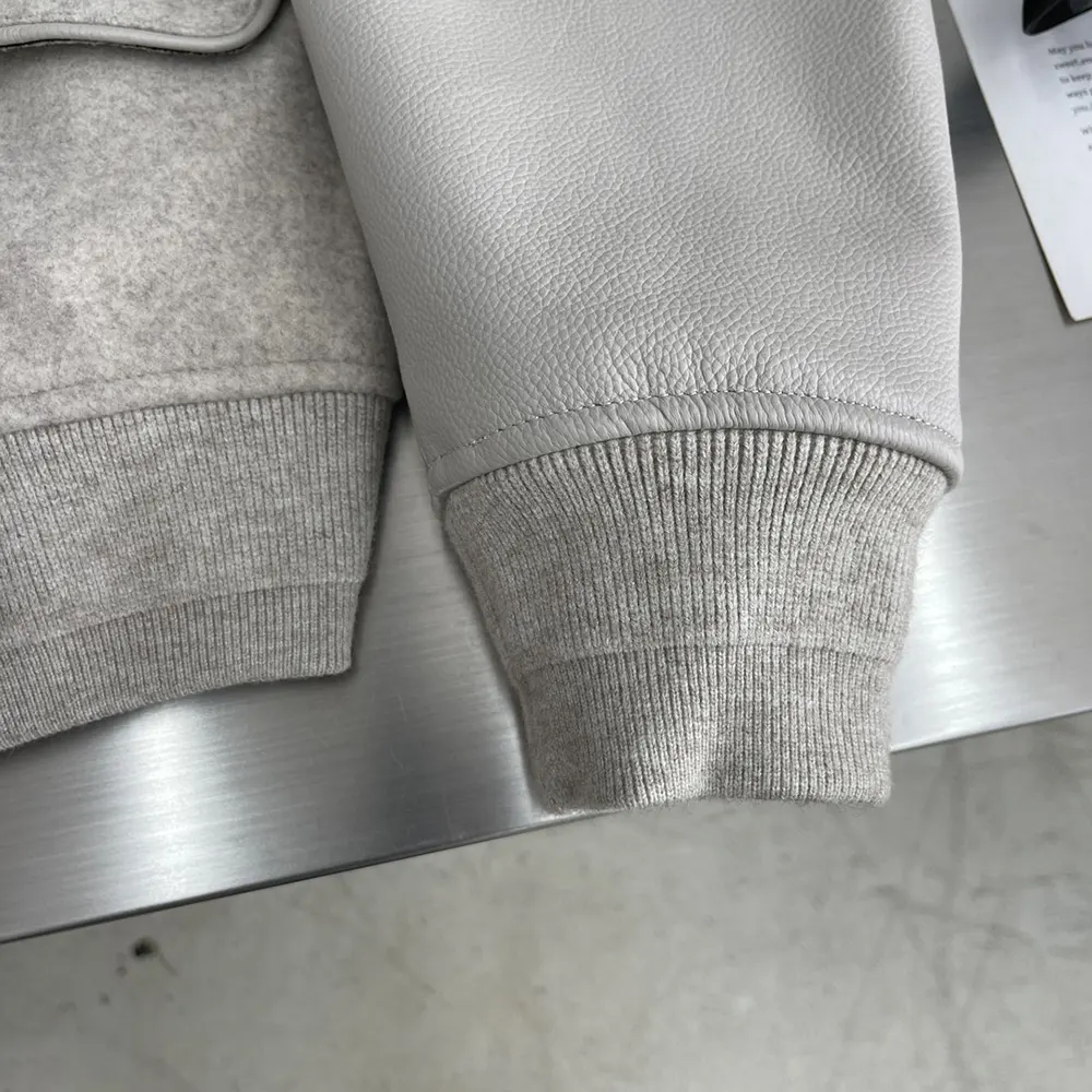 Dior Men Jacket Ecru Cowhide Leather 483L428A0700