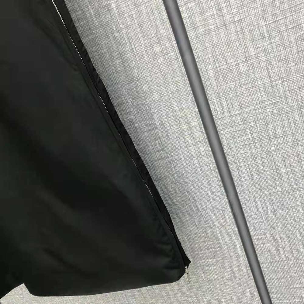 Prada Women Sleeveless Round-neck Re-Nylon Mini-Dress-Black