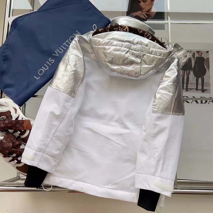 Louis Vuitton Women LV Electric Accent Ski Jacket Optical White Regular Fit