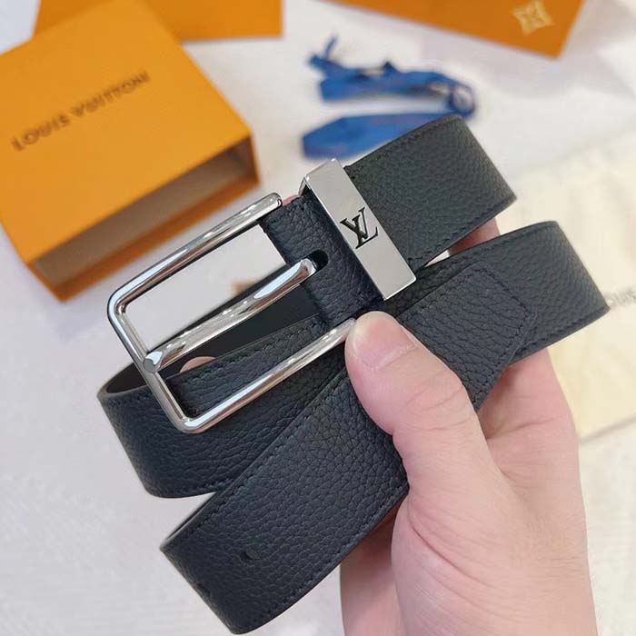 Louis Vuitton LV Unisex LV Pont Neuf 35mm Belt Taurillon Calf Leather
