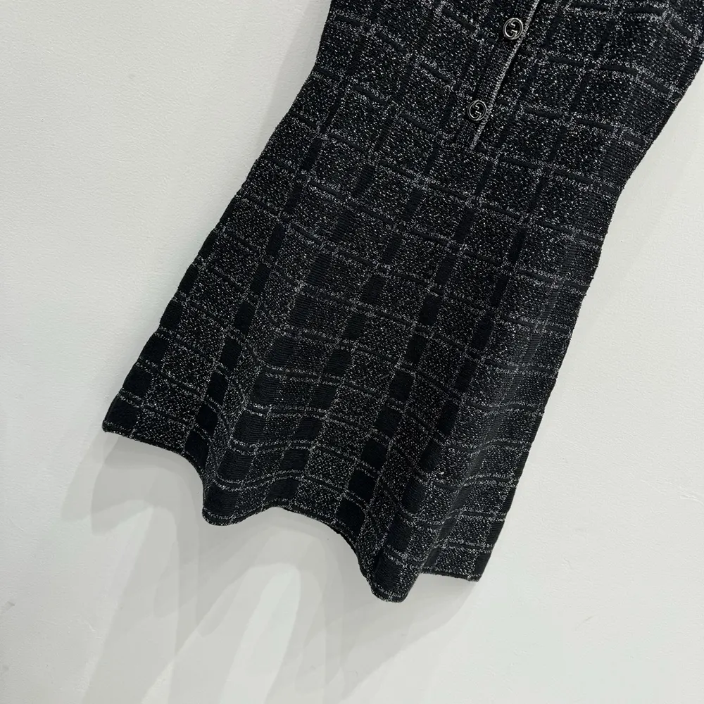 Gucci Women Wool and Lame Check Jacquard Dress 812132XKEDI1138