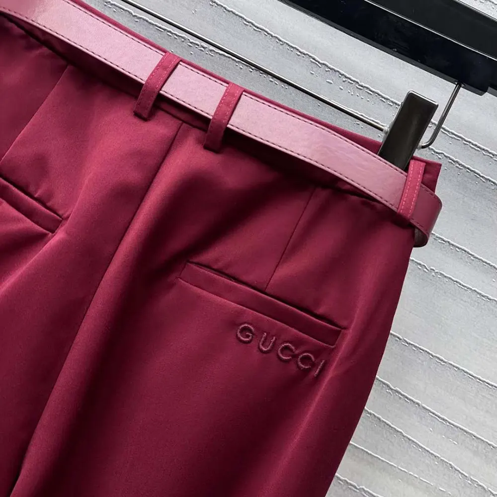 Gucci Women Oversize Low Waist Wool Pant 824881Z7AO26052