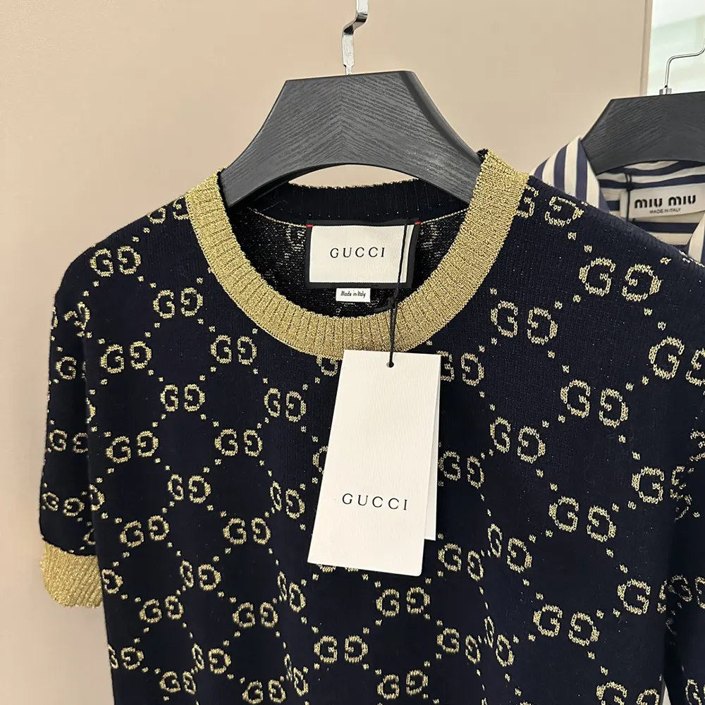Gucci Women GG Cotton Lamé Top 526759X9W834921