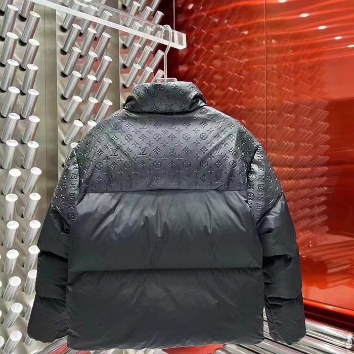 Louis Vuitton Women LV Oversized Puffer Jacket Black Monogram Hood Water-Resistant Lamb Leather