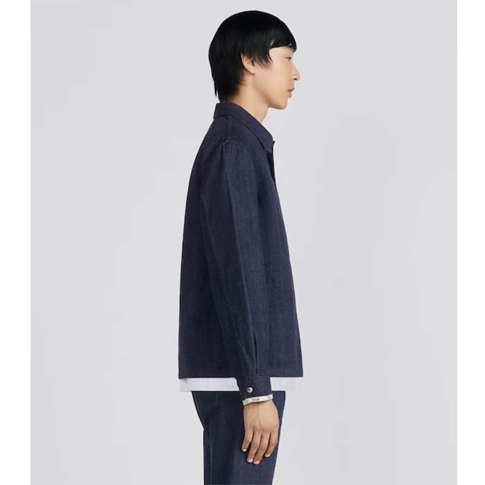 Dior Men CD Dior Duncan Grant Charleston Overshirt Raw Blue Cotton Twill