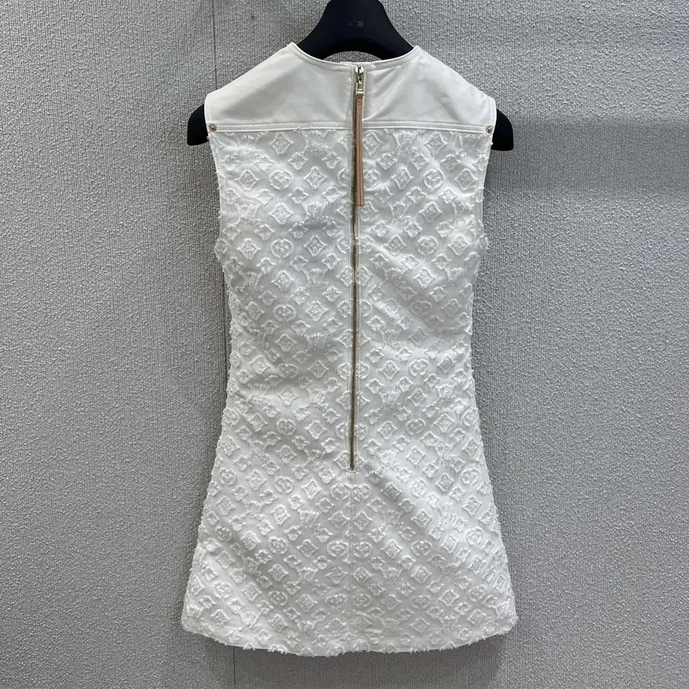 Louis Vuitton Women Monogram Fil Coupé Denim Dress 1AHHXI