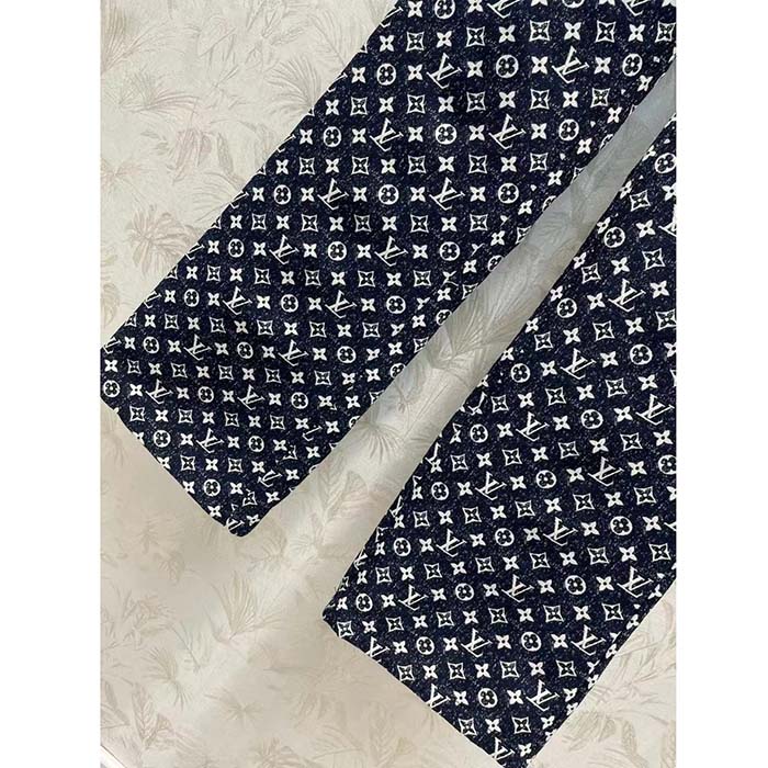 Louis Vuitton Men LV Monogram Denim Bootcut Jeans Cotton Navy