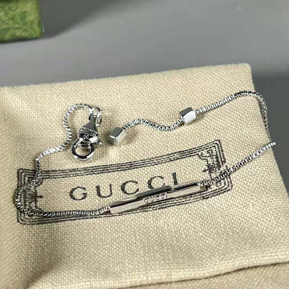 Gucci Women Link to Love Bracelet with Diamonds in White Gold