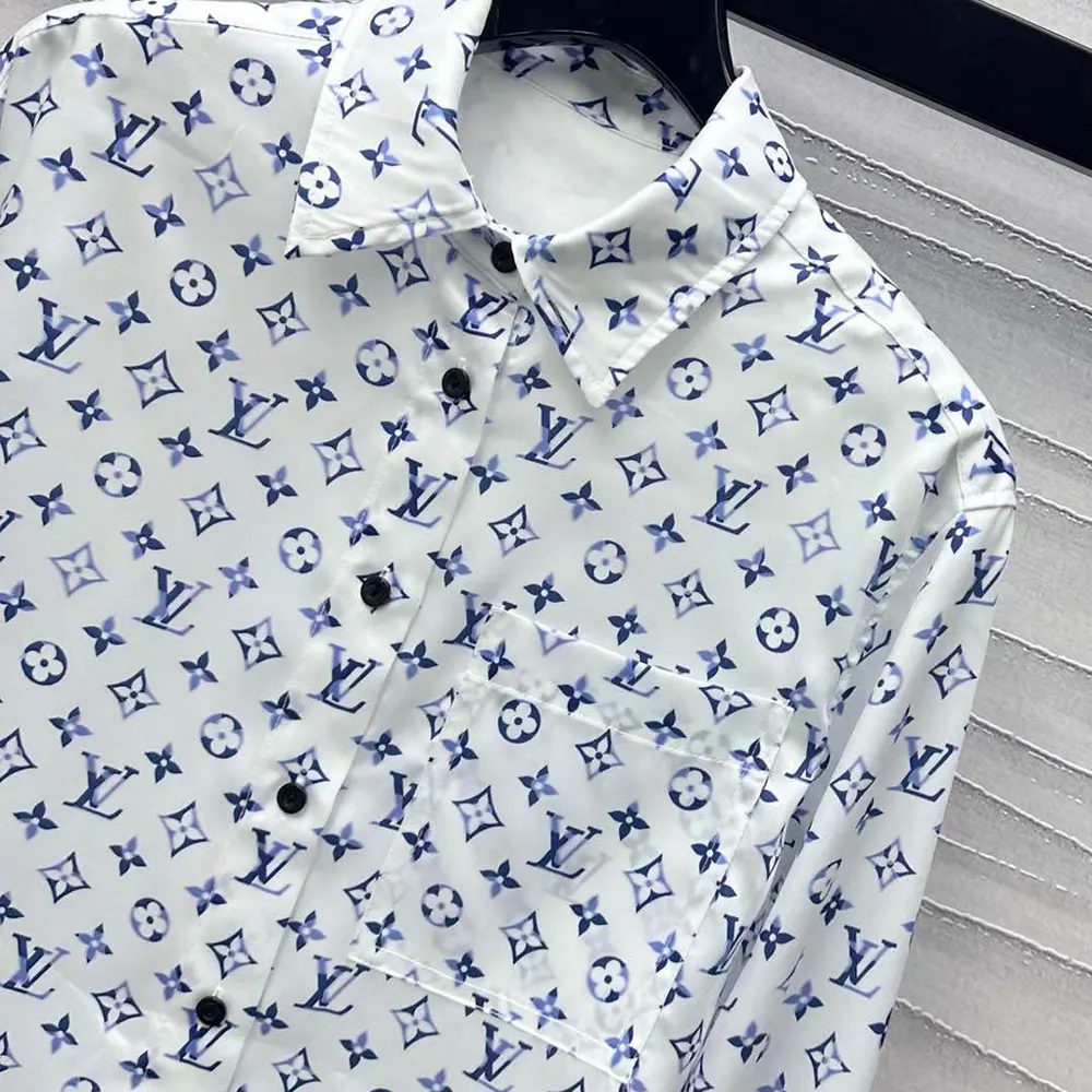 Louis Vuitton LV Women Aquarelle Monogram Silk Shirt 1AHGW8