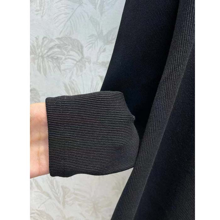 Louis Vuitton LV Women Eyelet Tab Dress Black Cotton Regular Fit Adjustable VVN Leather Tabs